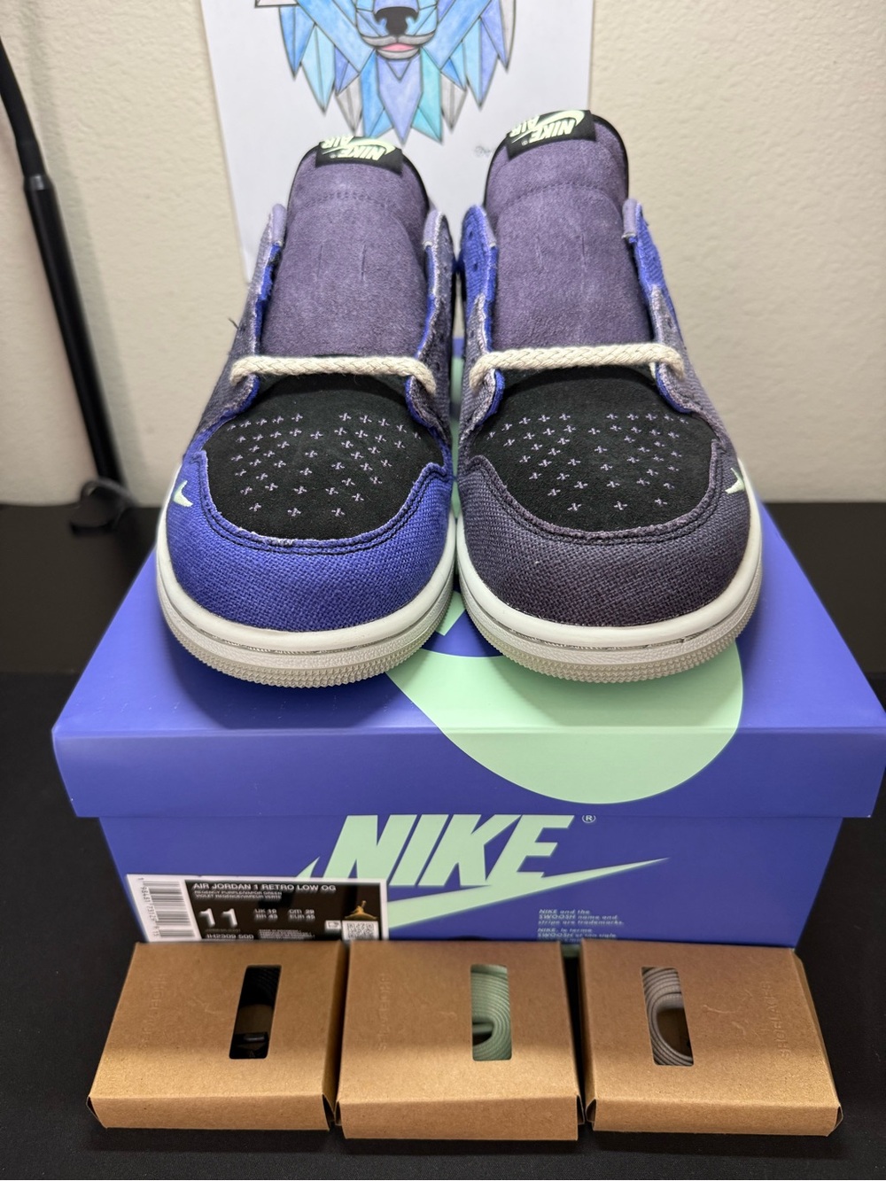 Nike Air Jordan 1 Retro Low OG Zion Williamson Voodoo Alternate Men's Size 11